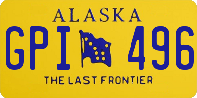 AK license plate GPI496