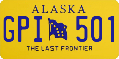 AK license plate GPI501