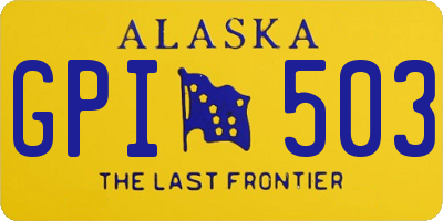 AK license plate GPI503