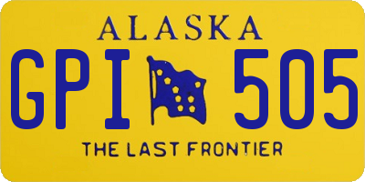 AK license plate GPI505