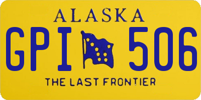 AK license plate GPI506