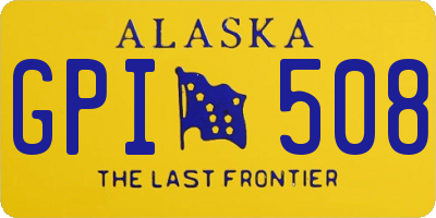 AK license plate GPI508
