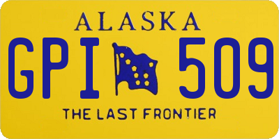 AK license plate GPI509