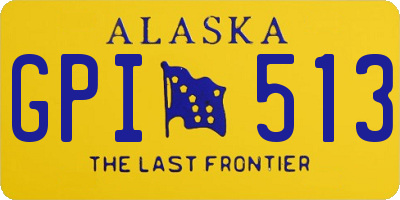 AK license plate GPI513