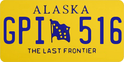 AK license plate GPI516