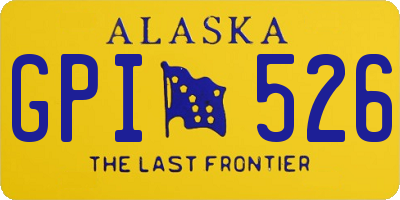 AK license plate GPI526