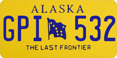AK license plate GPI532