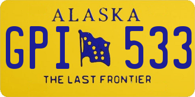 AK license plate GPI533