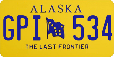 AK license plate GPI534