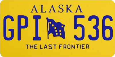 AK license plate GPI536
