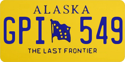 AK license plate GPI549