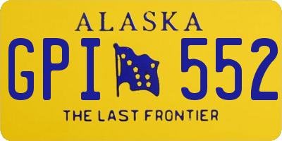 AK license plate GPI552