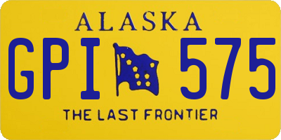 AK license plate GPI575