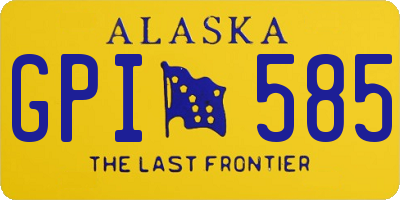 AK license plate GPI585