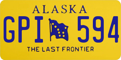 AK license plate GPI594