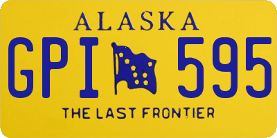 AK license plate GPI595