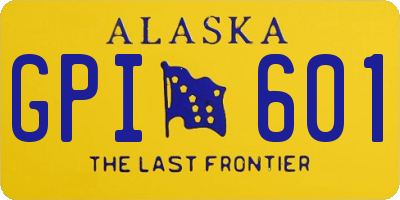 AK license plate GPI601