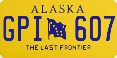 AK license plate GPI607