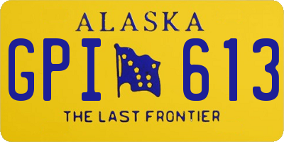 AK license plate GPI613