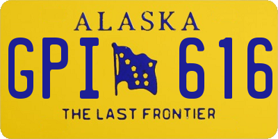 AK license plate GPI616