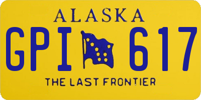AK license plate GPI617