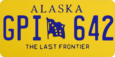 AK license plate GPI642