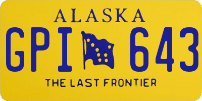 AK license plate GPI643