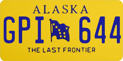AK license plate GPI644
