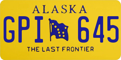 AK license plate GPI645