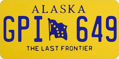 AK license plate GPI649