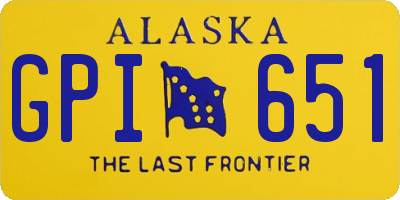 AK license plate GPI651