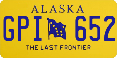 AK license plate GPI652