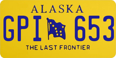 AK license plate GPI653
