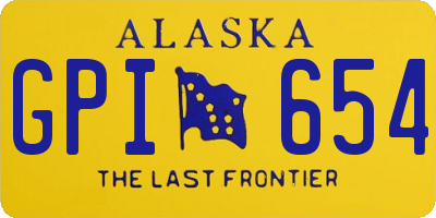 AK license plate GPI654