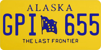 AK license plate GPI655
