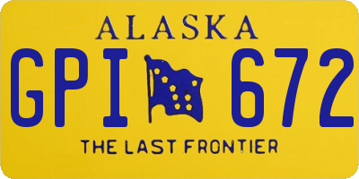 AK license plate GPI672