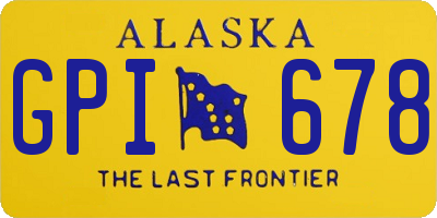 AK license plate GPI678