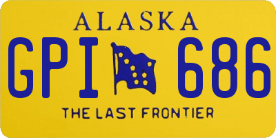 AK license plate GPI686