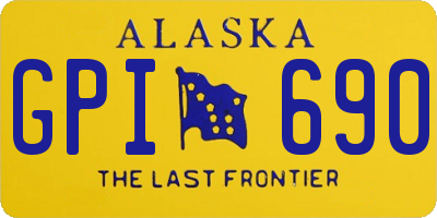 AK license plate GPI690
