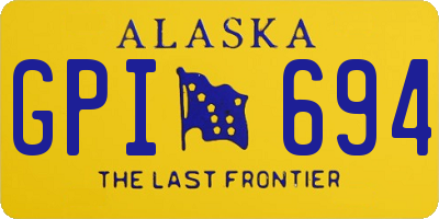 AK license plate GPI694