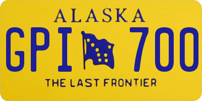 AK license plate GPI700