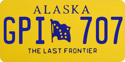 AK license plate GPI707