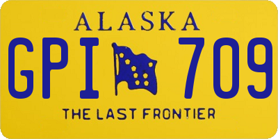 AK license plate GPI709