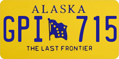 AK license plate GPI715