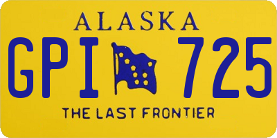 AK license plate GPI725