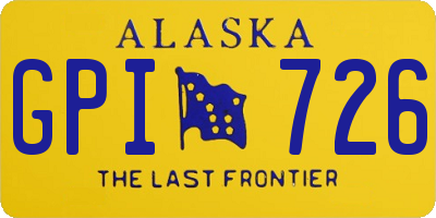 AK license plate GPI726