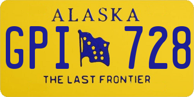 AK license plate GPI728
