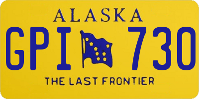 AK license plate GPI730