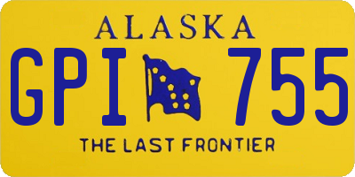 AK license plate GPI755