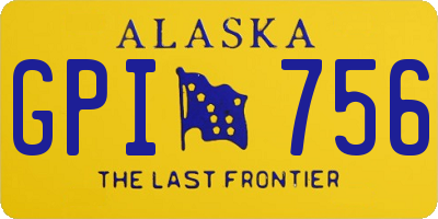 AK license plate GPI756